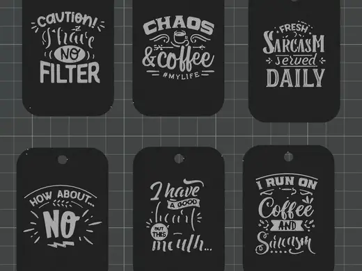 Sarcastic tag Bundle 2 – Set of 6 Signs