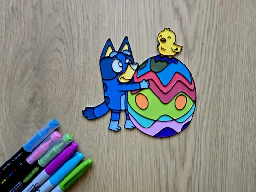 Bluey Easter Egg Chick DIY Coloring Creative Craft