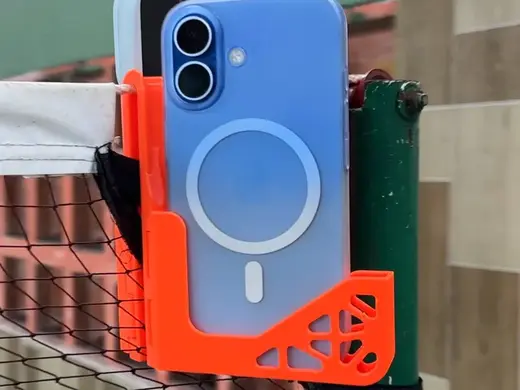 Tennis net, badminton & pickleball phone mount