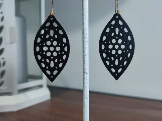 Aretes Gota de Rocío Geométrica