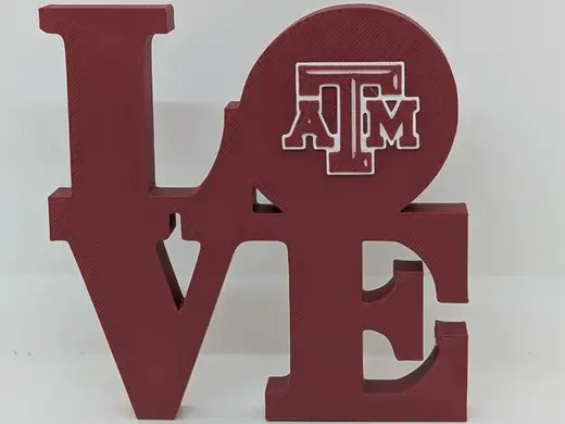 Texas A&M Aggies Love Park Sign for Mancave