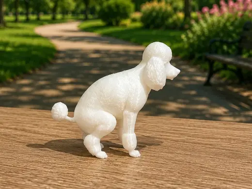 Pooping Toy Poodle - Animal - Dog