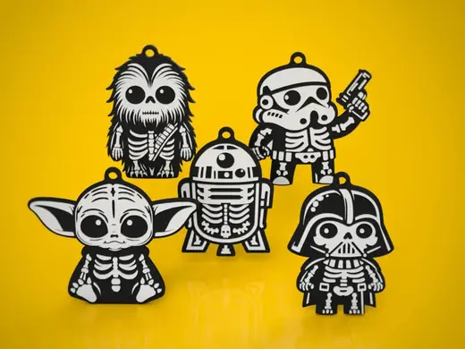 Star Wars Halloween Keychain Skeleton Fan art