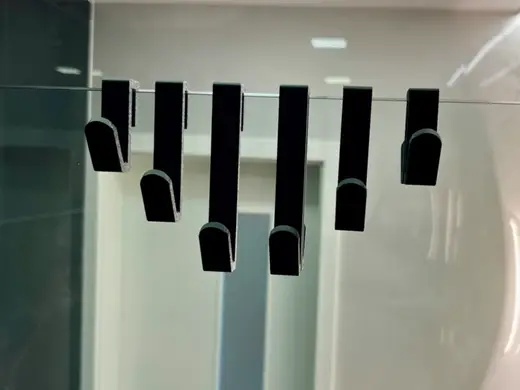 Shower hook set for 6 & 8mm glass wall
