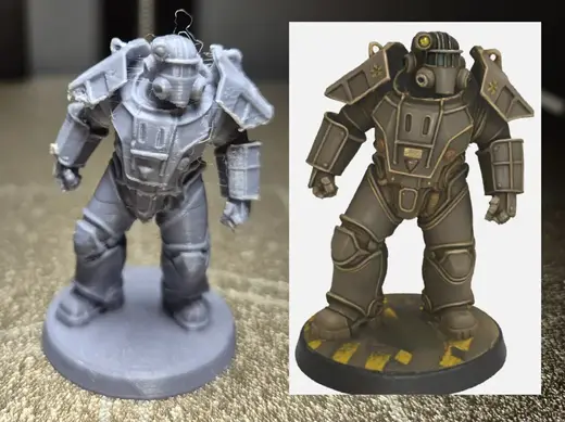Fallout Union PowerArmor Miniatur 44mm