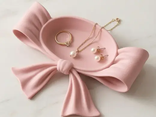 Coquette Bow Jewelry Tray - Minimalist Catchall