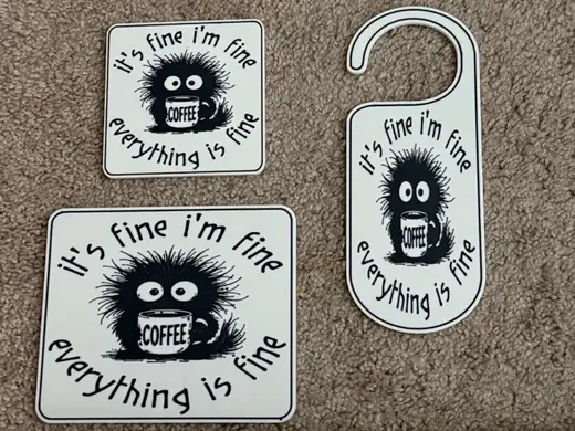Funny Coffee Coaster, Coffee Lover sign,doorhanger