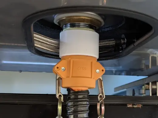 Caravan Sink to 25mm Camlock Adapter