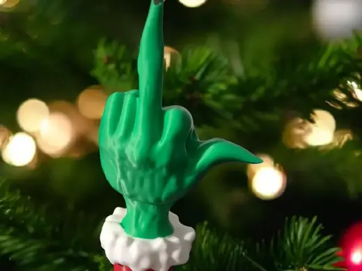 The grinch up yours tree decoration