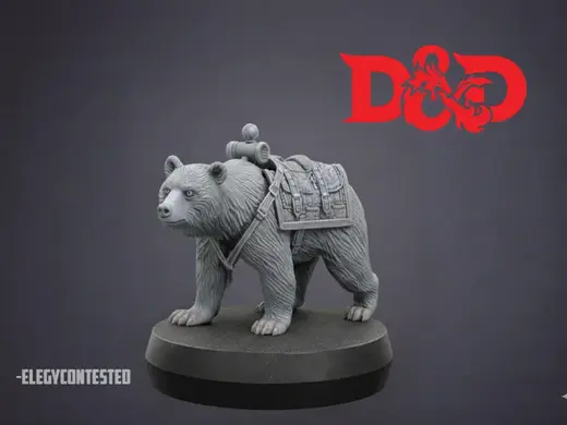DnD Ready - Bear With Saddle (30mm)