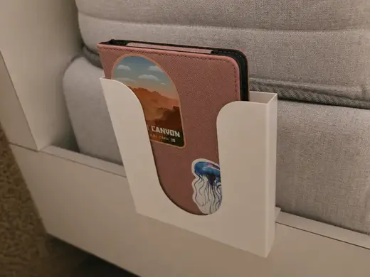 Bedside Kindle Holder with fixed hooks for 20mm