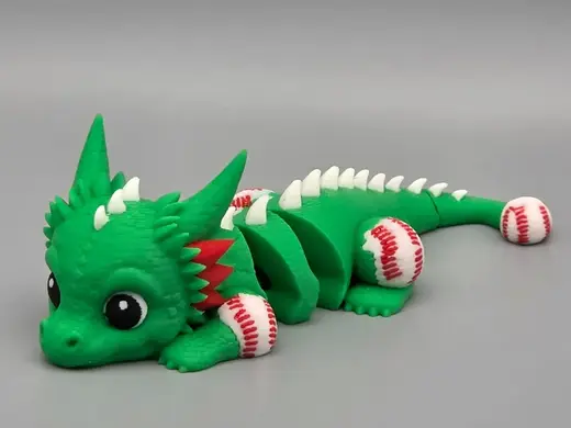 Baseball Dragonling – Print-in-Place Sports Dragon