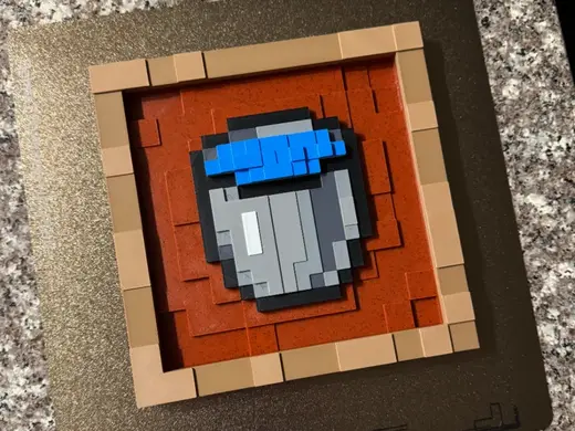 Water Bucket - Minecraft Item Frame