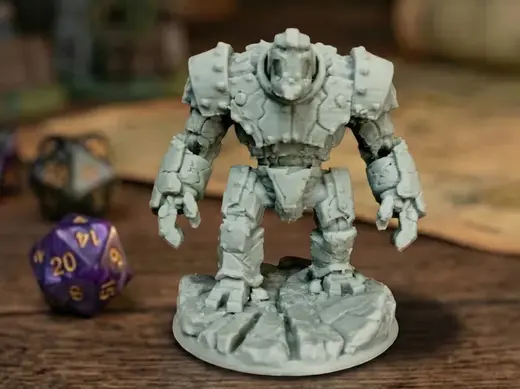 Ancient Stone Golem Heavy Construct Guardian 32mm
