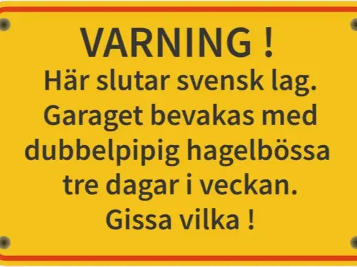 Funny Swedish sign
