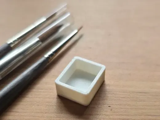 Aquarell Halbpalette abgerundet