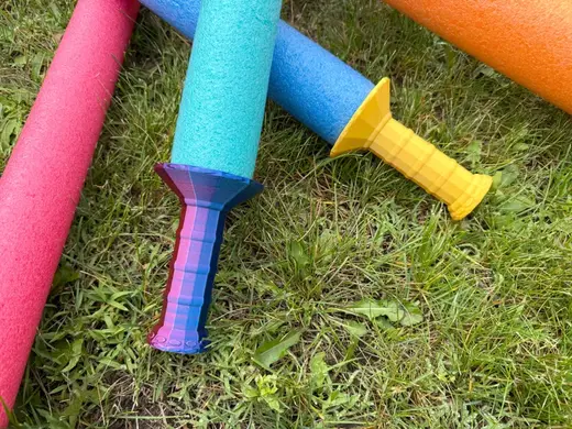 Pool Noodle Sword with Flared Guard