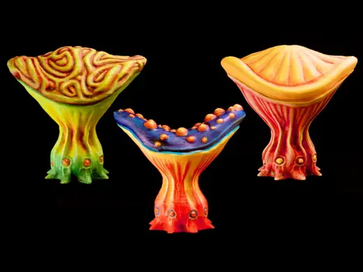 Tabletop plant: "Mushroom Set B2" (Alien Veg. #55)