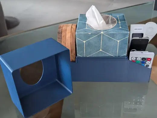 Tissue remote and coaster holder - why not!
