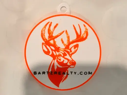 Customizable deer head silhouette keychain!