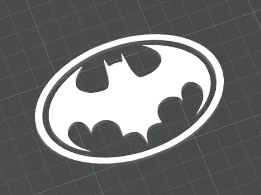 Batman 1989 Bat Symbol Logo - 3D Printed
