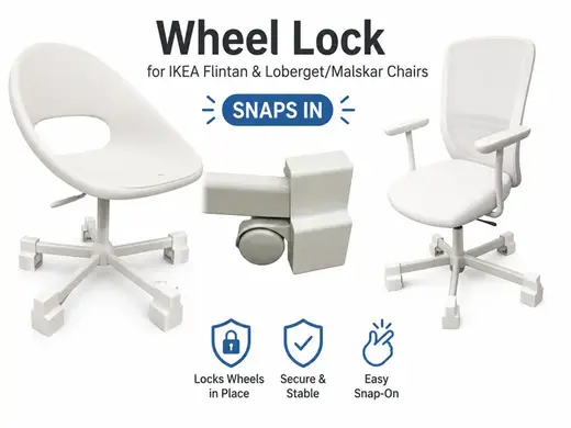 Wheel Lock - For IKEA: LOBERGET|MALSKÄR|FLINTAN