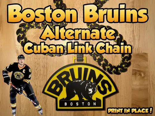 Boston Bruins Alternate Cuban Link Hype Chain