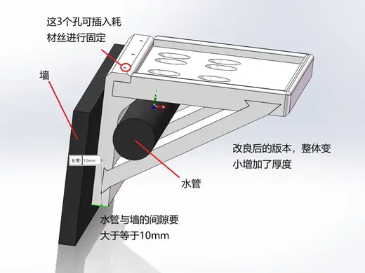 放在水管上的水杯支架