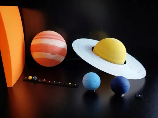 Complete Solar System model 1:1'188'500'000 scale