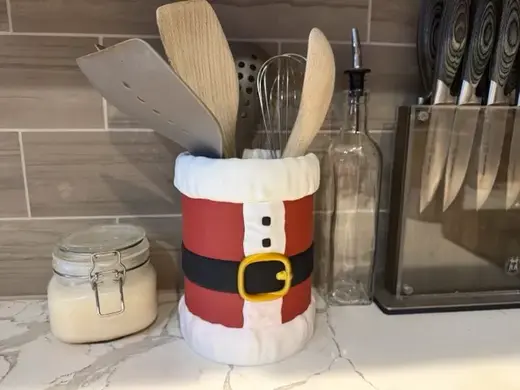 Santa Suit Kitchen Utensil Holder