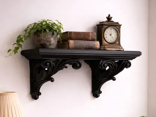 Gothic Cathedral Wall Shelf: Dark Decor