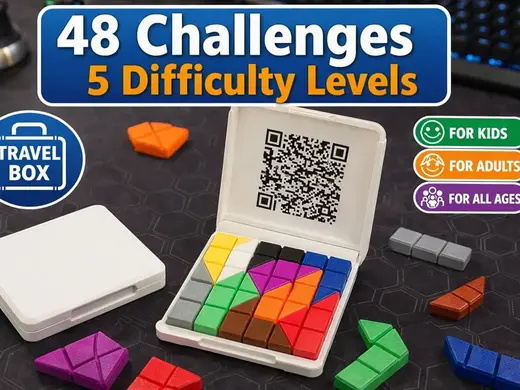 Brain Teaser Puzzle Board| 48 Challenges| 5 Levels