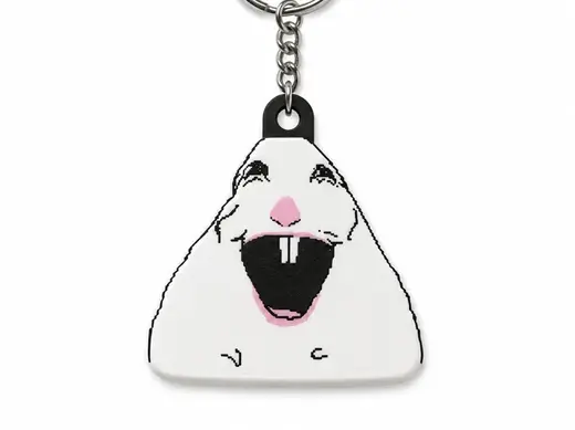 Happy hamster keychain