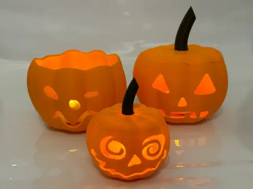 Set of 10 Different Halloween Pumpkins