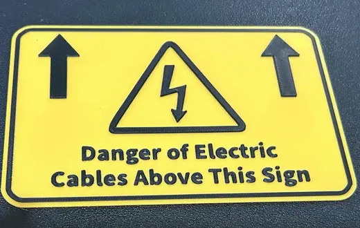 Danger of Electric Cables above