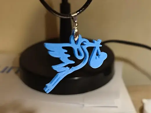 Cigogne bijou (pendentif, boucle...)