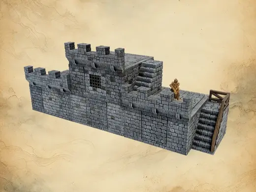 Village oublié 1C - Muraille fortifiée modulable