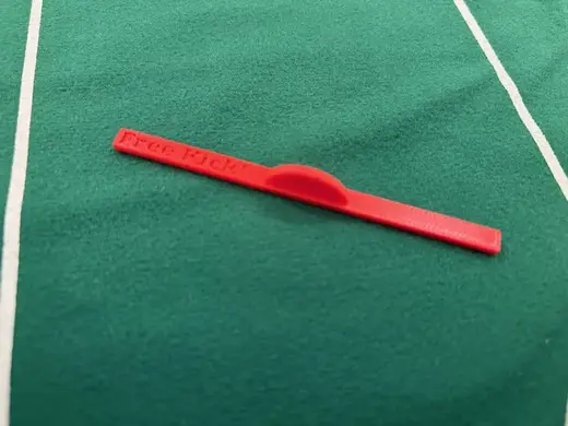 Subbuteo free kick ruler