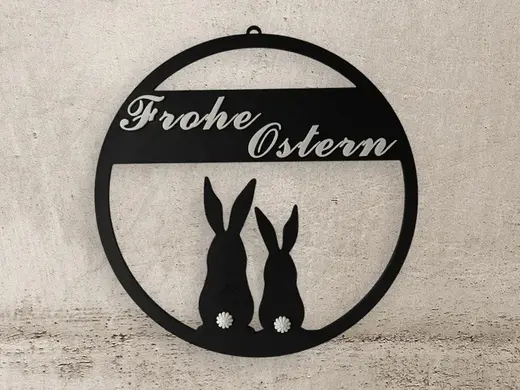 Frohe Ostern Aufhänger Dekoring Hasen
