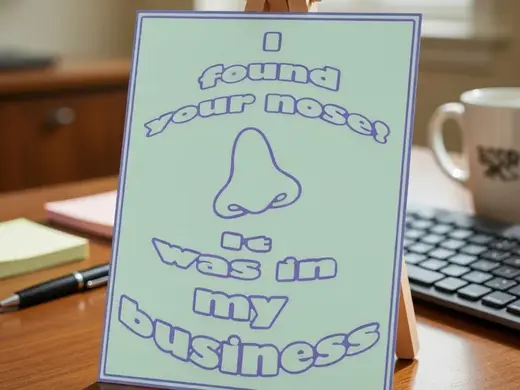 I found your nose it was in my business