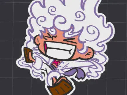 Gear 5th Luffy Keychain