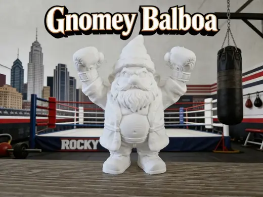 Gnomey Balboa - Garden Gnome