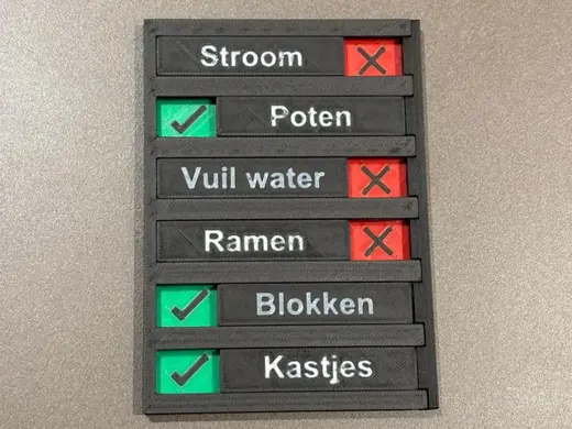 Camper Departure Checklist Slider