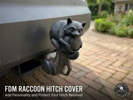 Raccoon Trailer Tow Hitch Cover