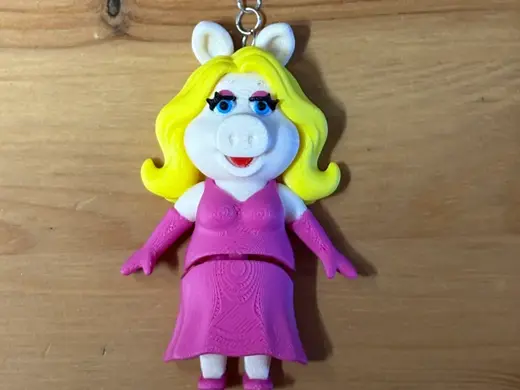 Flexi Miss Piggy Keyring