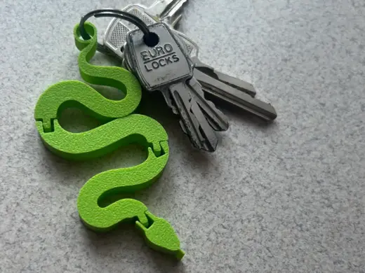 flexi snake keychain