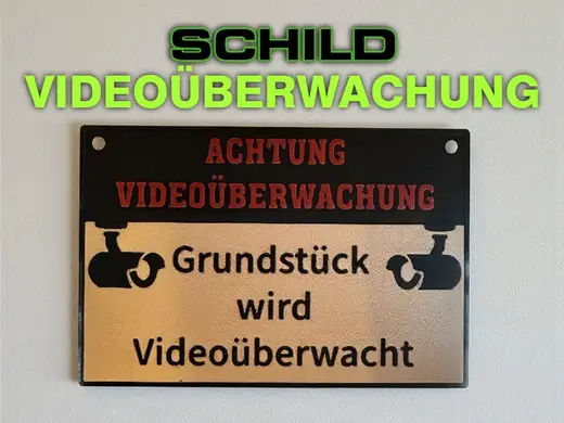 Schild Achtung Videoüberwachung