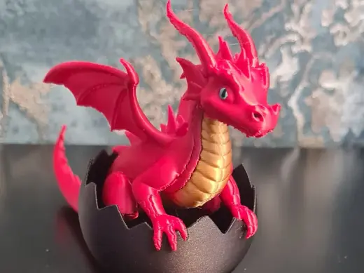 Drache im Ei Einfarbig und Farbig für das AMS