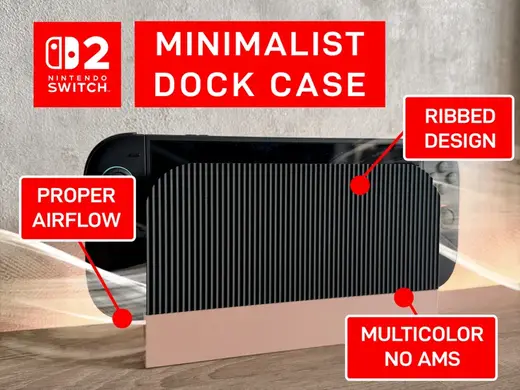 Ribbed Minimalist Dock Cover for Nintendo Switch 2