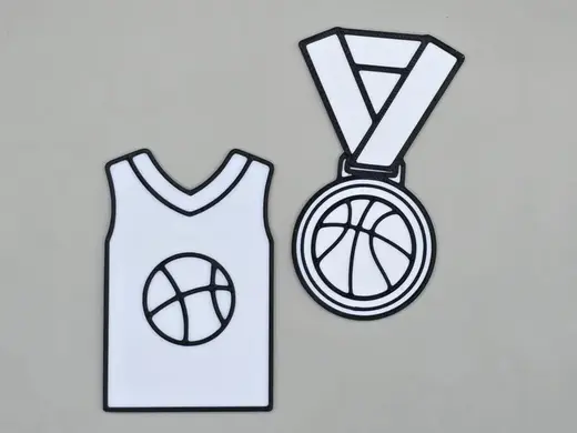 Basketball Medal Coloring Jersey Craft Set